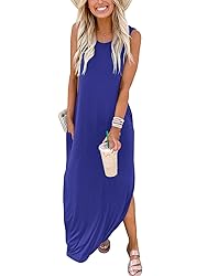 ANRABESS Women's Summer Casual Solid Sleeveless