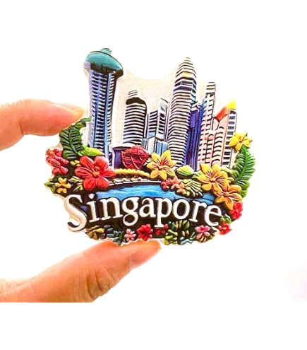 Magnete da frigo 3D Singapore Tourist Souvenir Regalo