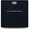 NUTRI FIT Digital Bathroom Scale for Body Weight Loss Watchers Electri Scales, 50g/0.1lb Discrepancy, Clear Backlit LCD Display and Step-On Techhology, 2*AAA Batteries Included, 330lb/150kg, Jet Black