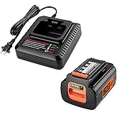 energup 40V 3.5A LBX2040 Replacement Black and Decker 40V Max Lithium Battery LBXR36 LBXR2036 LST540 LBX1540 LST136W with LCS40 LCS36 Fast Charger for Black Decker 40Volt Battery Charger