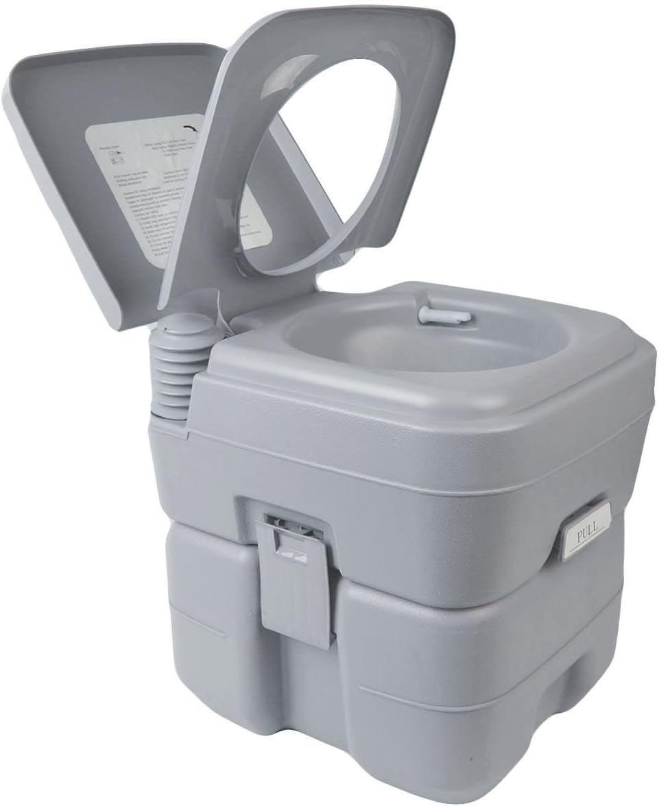 5 Gallon 20L Portable Toilet Flush Travel Camping Outdoor/Indoor Potty Commode