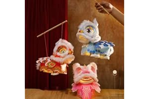 Chinese New Year DIY Lantern Kit, Lion Dance Craft with LED Light, 2026 Spring Festival Home Decor & Party Decoration, Paper 