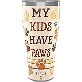 Tervis Traveler My Kids Have Paws Triple Insulated Tumbler Travel Cup Keeps Drinks Cold & Hot, 20oz, Stainless Steel