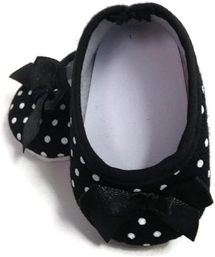 black and white polka dot flats