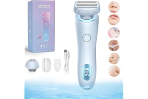 IIKENG Duskofficial Razor,Duskofficial The Glide Pro 3.0 Razor,Dusk Razor for Women,Waterproof Electric Razor for Women,Duskofficial Shaver with Removable Head,Wet and Dry,for Leg Arm Underarm Area (Blue)