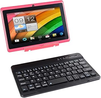 Tablette Tactile Ecran 7 Pouces Tablet Pc Avec Clavier Azerty Android Quad Core Ordinateur Portable 8go Rom Double Cameras Wifi Bluetooth Rose Amazon Fr Informatique