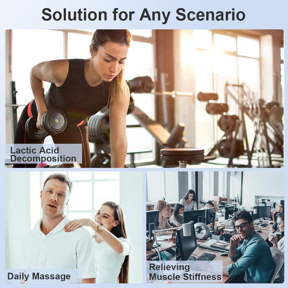 Massage Gun Deep Tissue Percussion 20 Speed Handheld Electric Body Massage Device for Neck, Back & Muscle Deep Relaxation with Sports Drill Portable Super Quiet Brushless Motor: Health & Personal Care