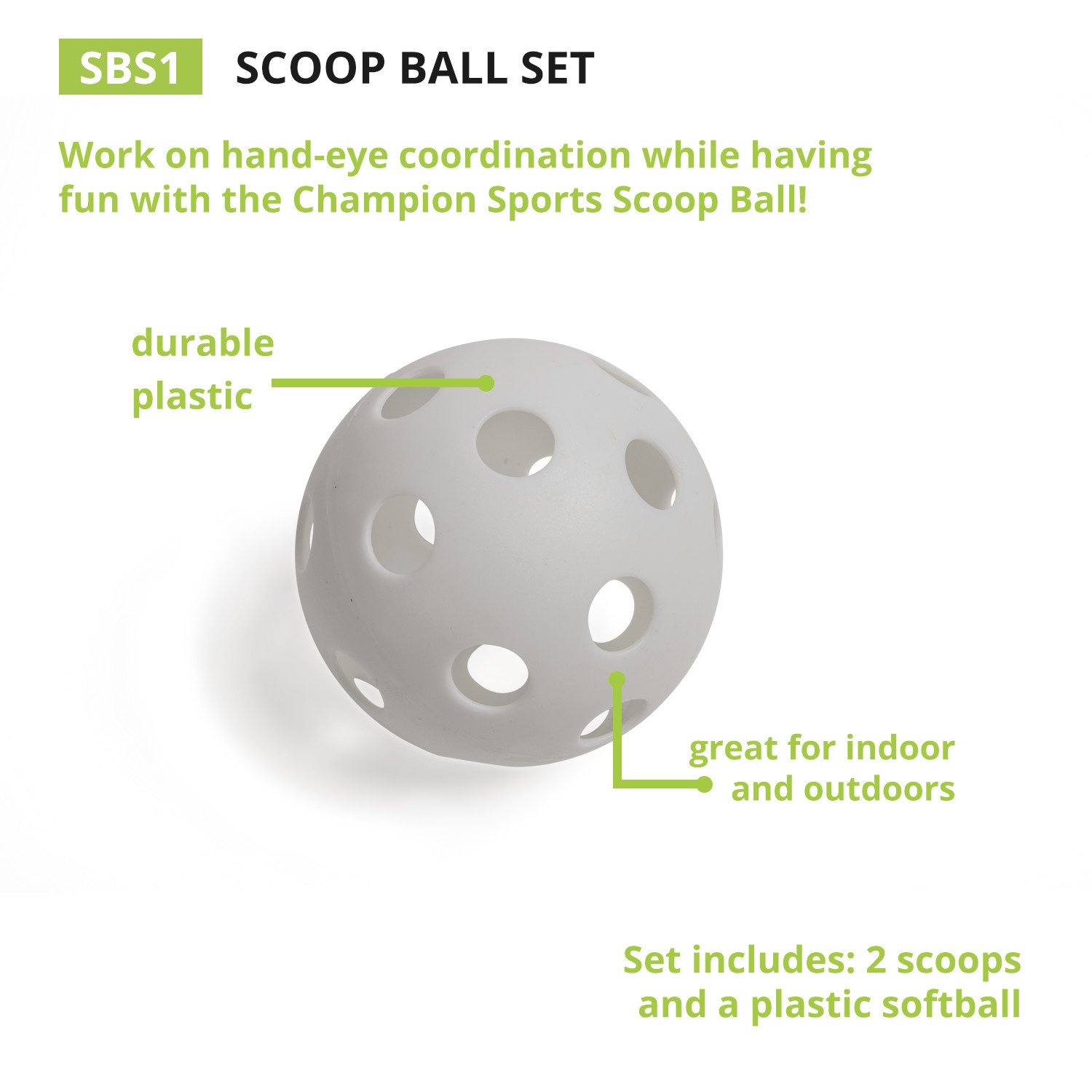 Champion Sports Scoop Ball Game: Classic for All Ages Outdoor Party Gear for Lawn, Camping & Beach