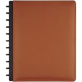 TUL Custom Note-Taking System Discbound Notebook, Letter Size, Leather Cover, Brown