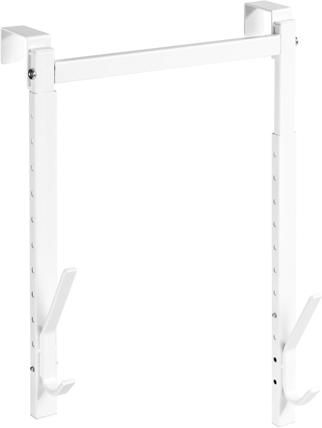 decorative over the door hangers on Amazon Com Richards Homewares Over The Door Hanger 2 Organizer Rack Adjustable Height Hooks For Coat Hat Scarf Bag Accessory White Home Kitchen