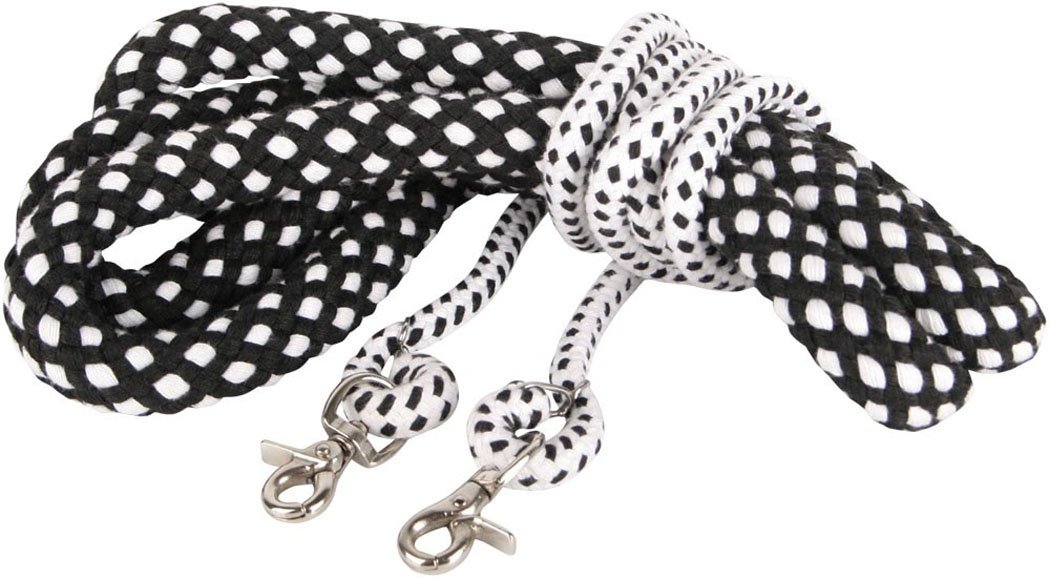 Reitsport Amesbichler Harry's Horse Lunging Aid Cotton Size M with Carabiner Training Aid Horse Soft Black / White