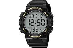 Bomieux Mens Digital Watch, Sport Military Watches for Men Waterproof LED Screen Large Face Tactical Watch with Backlight Alarm Stopwatch Wrist Watch