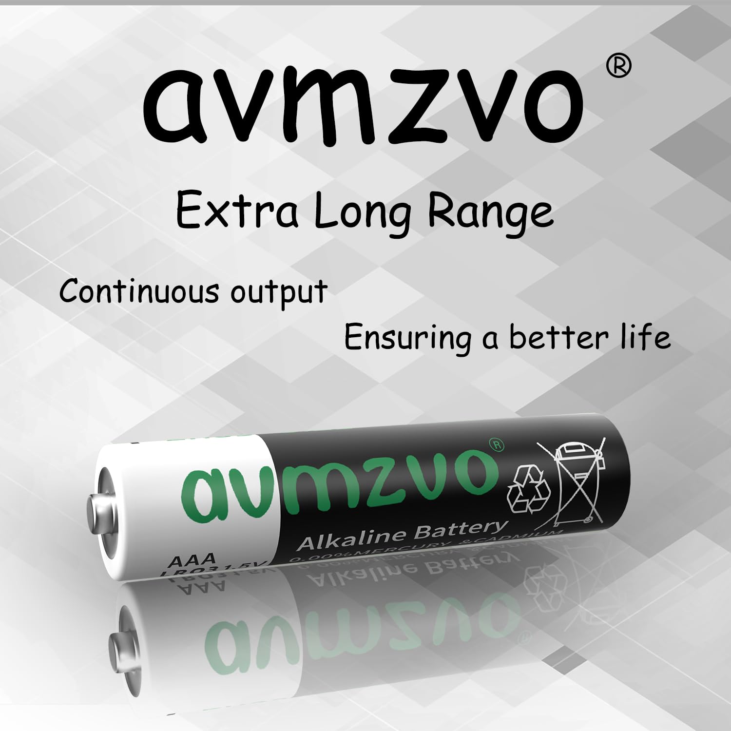 avmzvo AAA Alkaline Batteries,LR03 1,5V, langlebige Power，Leistungsstark,8 Stück,Kann für Spielzeug, Wecker und andere elektronische Geräte verwendet Werden【10 Jahre Garantie】 2