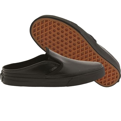 black leather vans amazon
