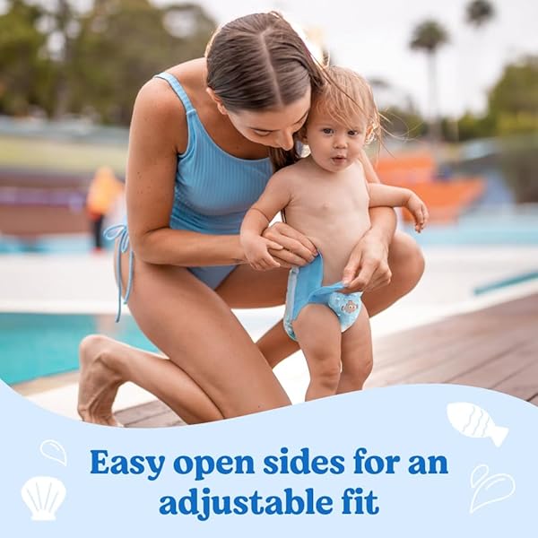 HUGGIES LITTLE SWIMMERS DISPOSABLE SWIM DIAPERS, SIZE 5-6 (32+ LBS), 34 CT (2 PACKS OF 17), PACKAGING MAY VARY