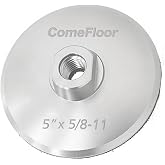 ComeFloor Aluminum Backer Pad, 5 Inch Hook and Loop Backing Pad, 5/8&rdquo;-11 Threaded