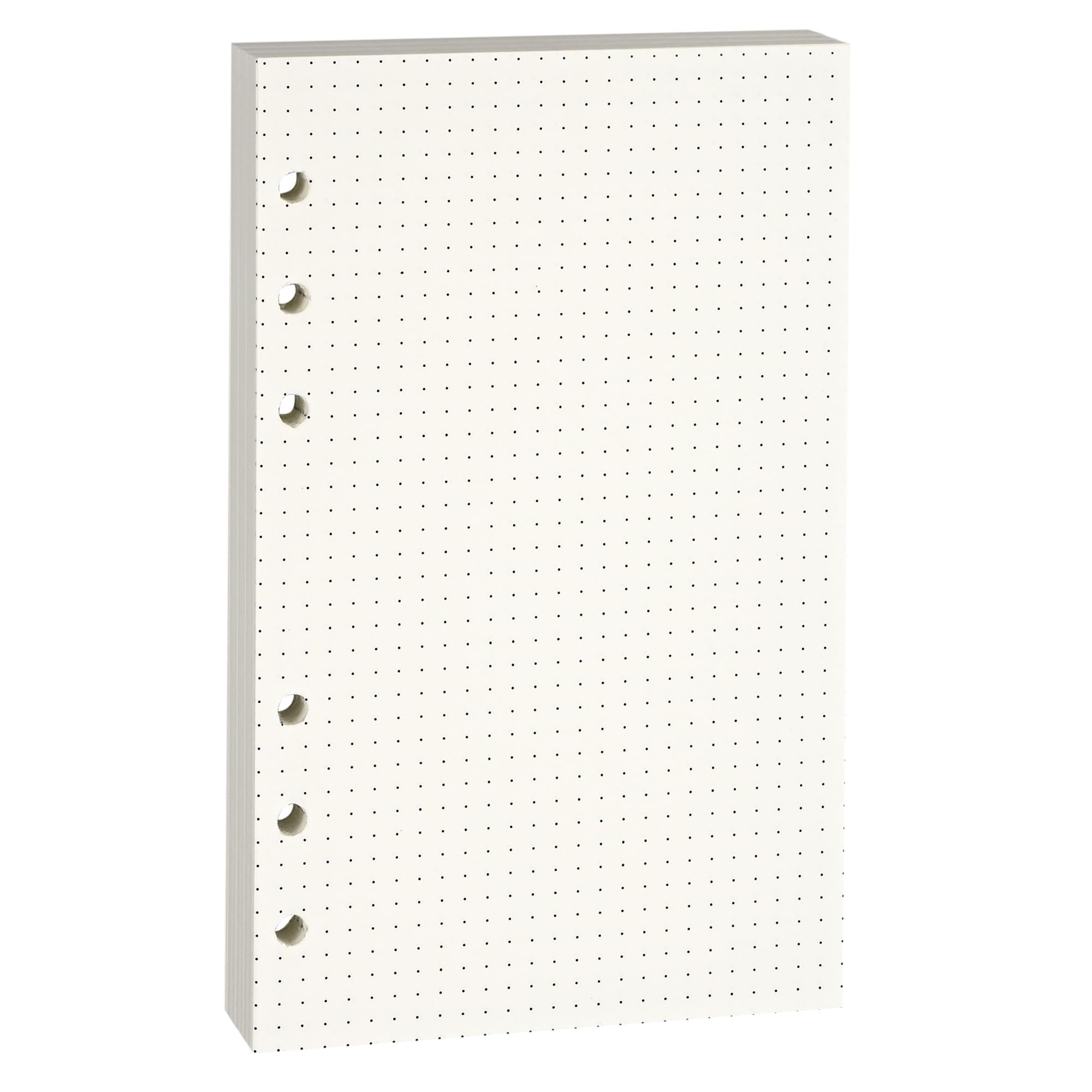 A6 6-Hole Loose-Leaf Paper (80 Sheets, 100GSM, Beige) - Ideal for Note-Taking, Office Work, Journaling, Art Projects, and More - Fits A6 6-Ring Binders,Double-Sided with No Bleed-Through