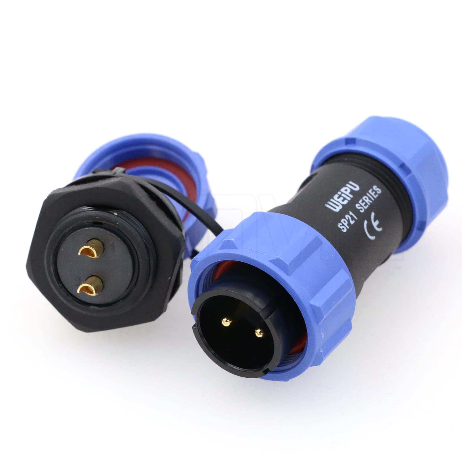 Eonvic Weipu SP21 2 Pin Panel Mount Aviation Plug Socket Waterproof IP68 Connector Cable Industrial Circular Solar Electrical Connector