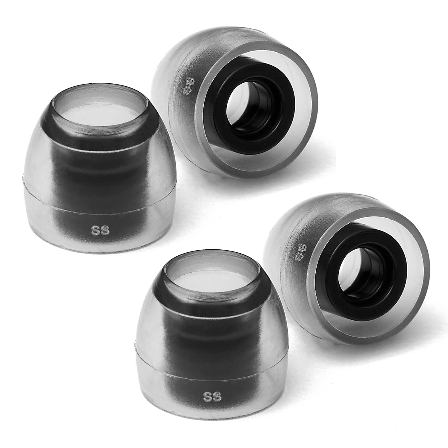 AZLA SednaEarfit Crystal Standard 2 Pairs (Size SS) - Earbud Tips for Wireless Headphones - Noise Canceling Earbuds Replacement Tips - Eartips Compatible with Shure, Sony, Beats, Jabra, and JBL