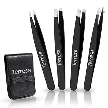 Amazon Com Eyebrow Tweezers Set Terresa 4 Packs Professional