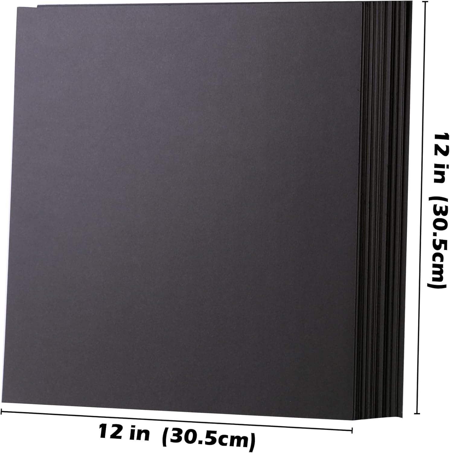 Black Cardstock - 12’’ x 12’’ 85lb Cover Card Stock Paper Perfect for Scrapbooking, Crafts, Business Cards 30 Sheets 230g UAP05BK : Office Products