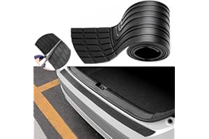 VOAKZEF Car Rear Bumper Protector, Universal Fit, Black-pointed Rubber, Bumper Surface, 104 cm x 8.5 cm