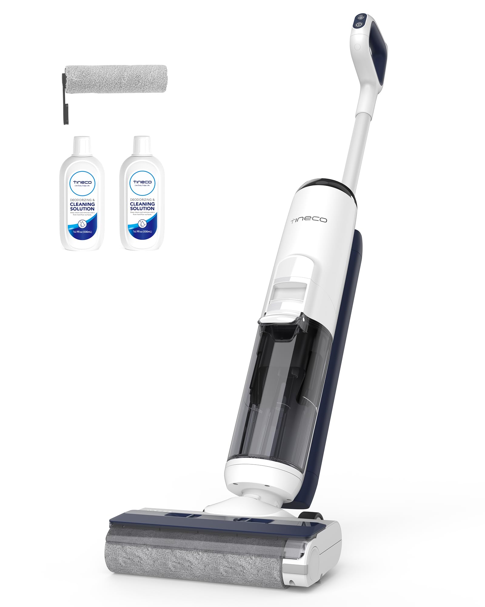 Tineco iFLOOR 5 Breeze Aspiradora de piso inalámbrica en seco y húmedo completa, limpieza en un solo paso para pisos duros, limpieza de bordes, autolimpieza automática, diseño liviano e inalámbrico