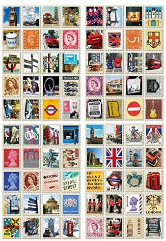 4 Sheets 80pcs Deco Craft Stamp Stickers Diary Sticker Scrapbooking (England)