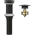 BWE One-Piece Bathroom Vessel Sink Drain Stopper Without Overflow Pop-Up Drain Assembly with Strainer for Bathroom Vessel Vanity Faucet Bathroom Solid Brass Oil Rubbed Bronze