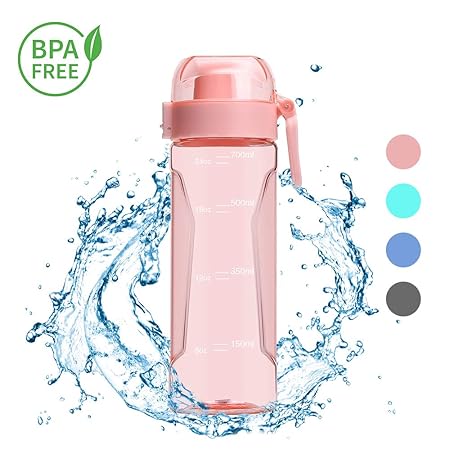 Nomisty Trinkflasche Sport, Wasserflasche Auslaufsicher,700ML Sportflasche BPA frei,Sporttrinkflaschen für Sport, Fitness, Fa