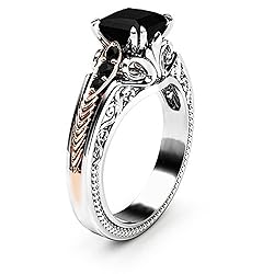 925 Sterling Silver Shiny Full Diamond Black