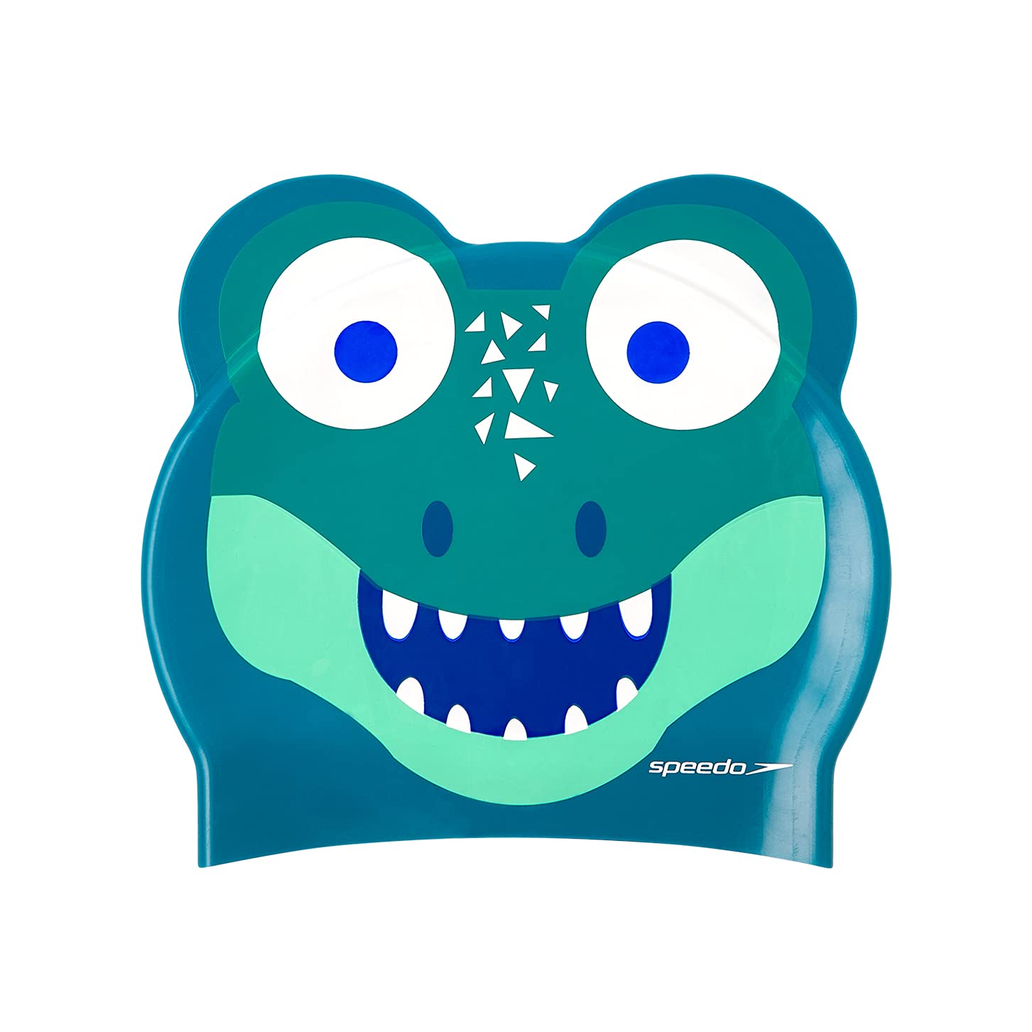 Speedo Infant Printed Character Swimming Cap | Learn to Swim | Silicone | Keep Hair Dry | Junior Swimmers, Cosmos/Emerald/Aqua Mint, One Size