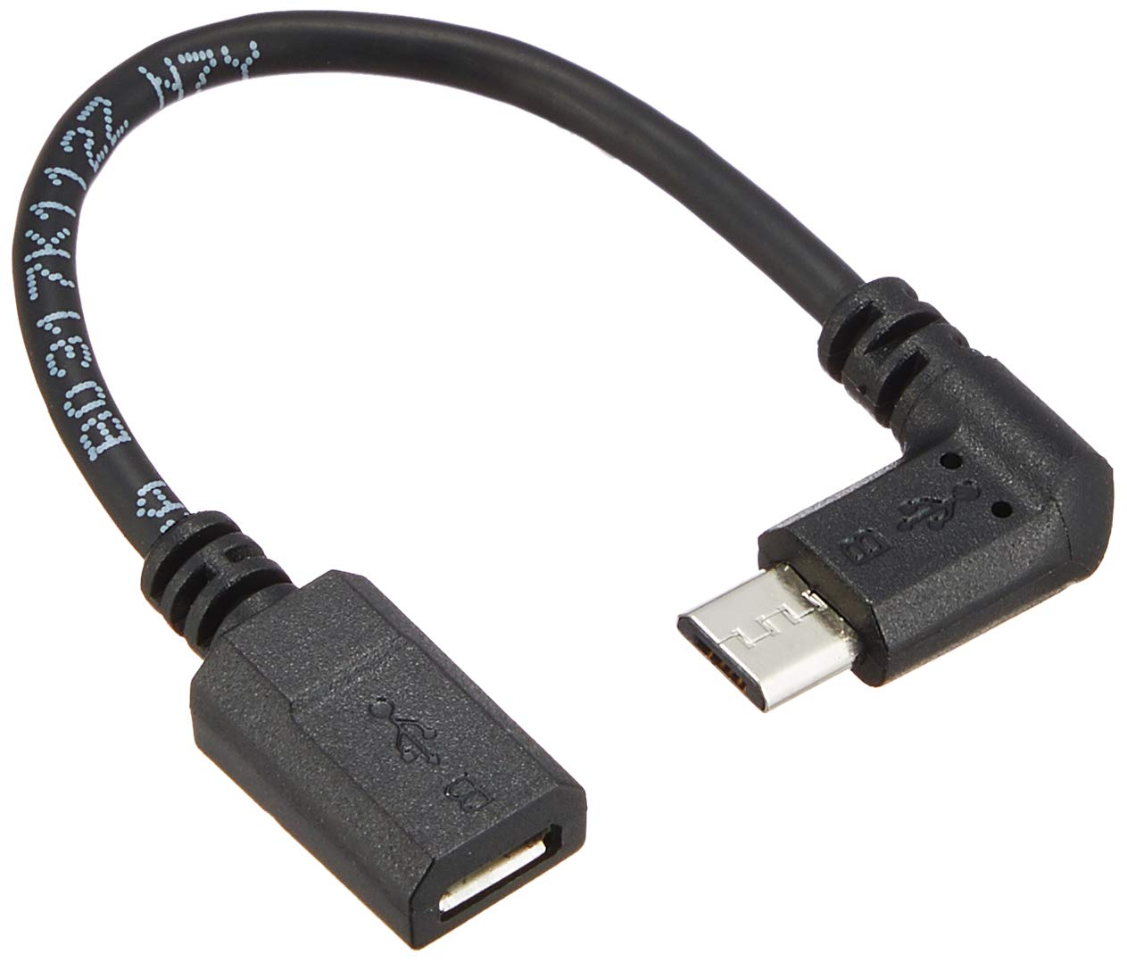エレコム 変換アダプタ 逆L字 microBメス-microBオス USB2.0 ブラックの商品画像