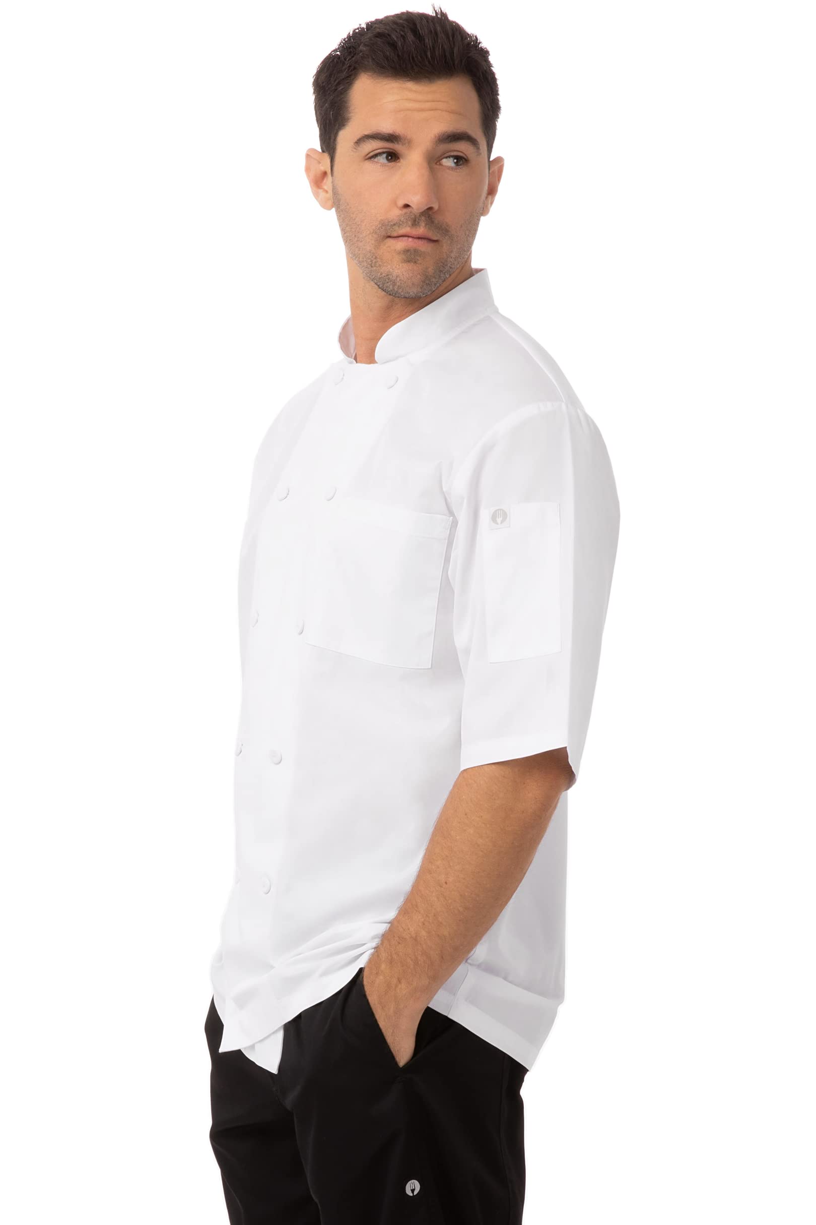 Chefs Works Montreal Cool Vent Unisex Short Sleeve Chefs Jacket, White, L / Large / Lrg, Chest Size: 44-46 inch / 112-117 cm, Mens and Womens Chefs Jacket, A914-L