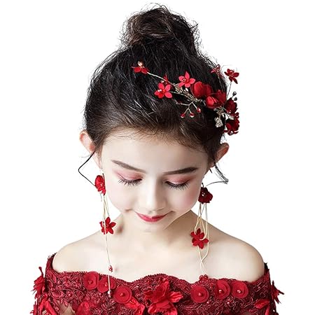 Coiffure Pour Enfants Guirlande De Fleurs Guirlande Rouge