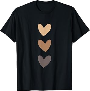 Heart Brown Graphic Drawing Heart Love Minimalist T-Shirt