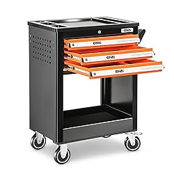 DNA MOTORING 3-Drawers Plastic Top Utility Rolling