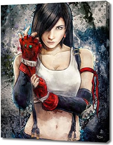 Curioos S_CA00225385_GW Lady Zero's Tifa Lockhart Painting canvas Print, Small