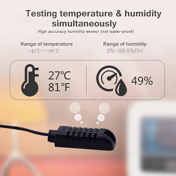 Docooler TH10 WiFi Smart Switch Mando a Distancia Smartphone Sensor de Temperatura y Humedad para Smart Home