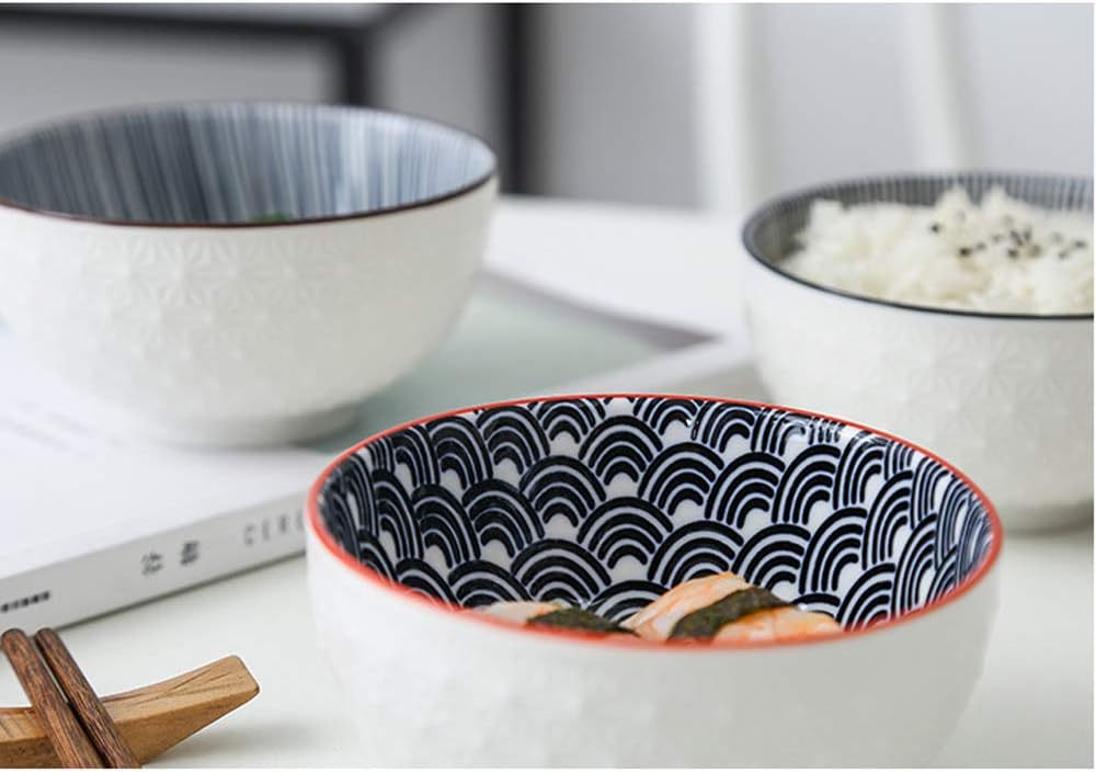 Maypink Porcelain Cereal Bowls Set Ceramic Bowls Set of 8 - 4.5 inches Vibrant Colors Soup Bowls Cute Oatmeal Bowls for Pasta Small Salad Stews Rice Microwave and Dishwasher Safe (8, 4.5-inch): Kitchen & Dining