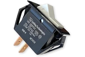 Carling Technologies Rocker Switch TA201-TW-B | SPST ON-Off | 10A 250VAC/15A 125VAC | White Actuator