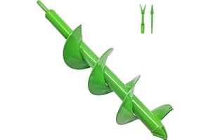 16"x4" Post Hole Auger Drill Bit for Planting, Post Hole Digger Garden Earth Auger Spiral Drill Bit for Dirt/Hard Soil/Clay, 