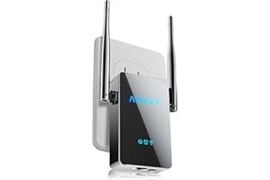 AERVY 001 WiFi Extender Signal Booster - 4X Faster Speed, Longest Range Up to 9,800 sq.ft, Internet Repeater for Home and Outdoor, Extendtecc Wireless Amplifier Quick Setup