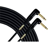 Mogami Gold Instrument RR Right Angle to Right Angle 02 Electric Guitar Instrument Cable 1/4 Inch TS to TS Electric Guitar Cable 2ft, Right Angle Connectors, OFC Core, Anti-Noise Pro Audio Quality