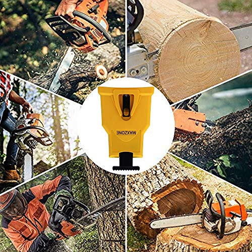 MAXZONE Chainsaw Sharpener, Chainsaw Teeth Sharpener Fast Sharping Stone Grinder Tools Chain Saw Blade Sharpener Fit 14/16/18/20 Inch Two Holes Chain Saw Bar with Extra Whetstones - Thumbnail 5