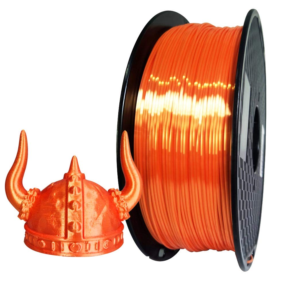 CC3D Silk Orange 1.75 mm 1 KG (2.2 LBS) Shiny Metallic PLA Filament for 3D Printers — image 1