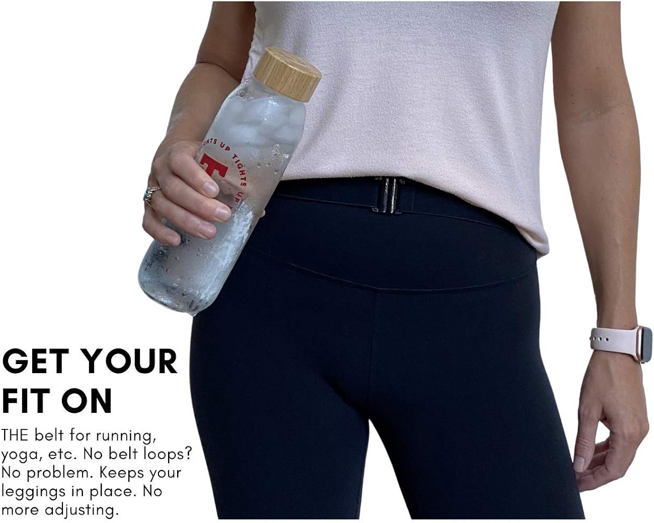 Adjustable elastic belt - Belts for Women, Non-Slip Waist Belt - No Show Flat Buckle Womens Belt - Black at  Women’s Clothing store