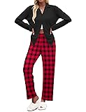 Ekouaer Women's Pajamas Sets Button Down Long