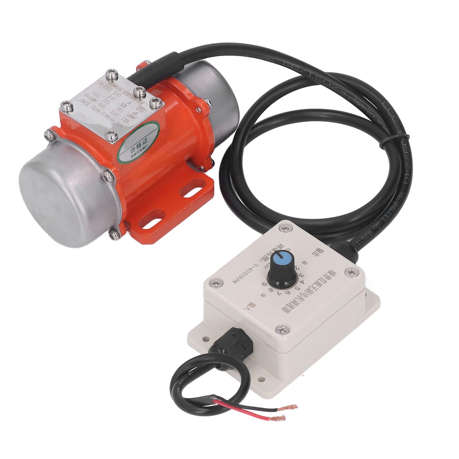 Concrete Vibrator, DC 12V Vibration Motor Exciting Force Small Electric Motor with Speed Controller Brushless 30W 4000RPM 2.8A (DC12V)