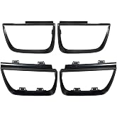 Silscvtt Tail Light Bezel Covers Replacement for Camaro LT LS SS 2010-2013 | Pack of 4, Black, Driver and Passenger Side, Compatible with 02RLC4501ABK
